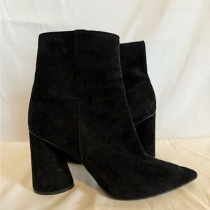 Steve Madden Black Suede Heeled Boots